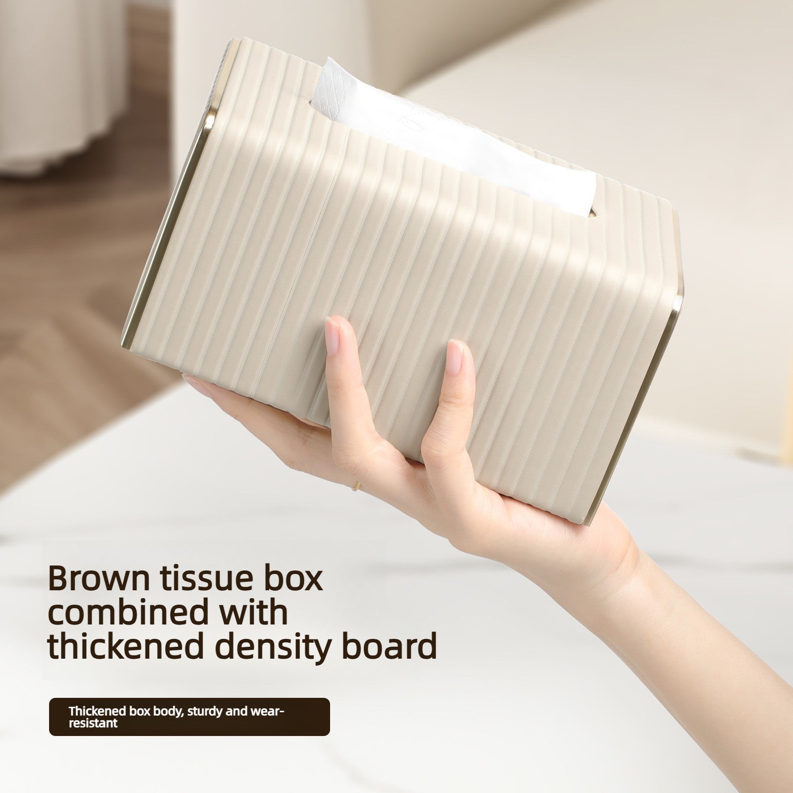 Luxury PU Leather Tissue Box Holder and Cover