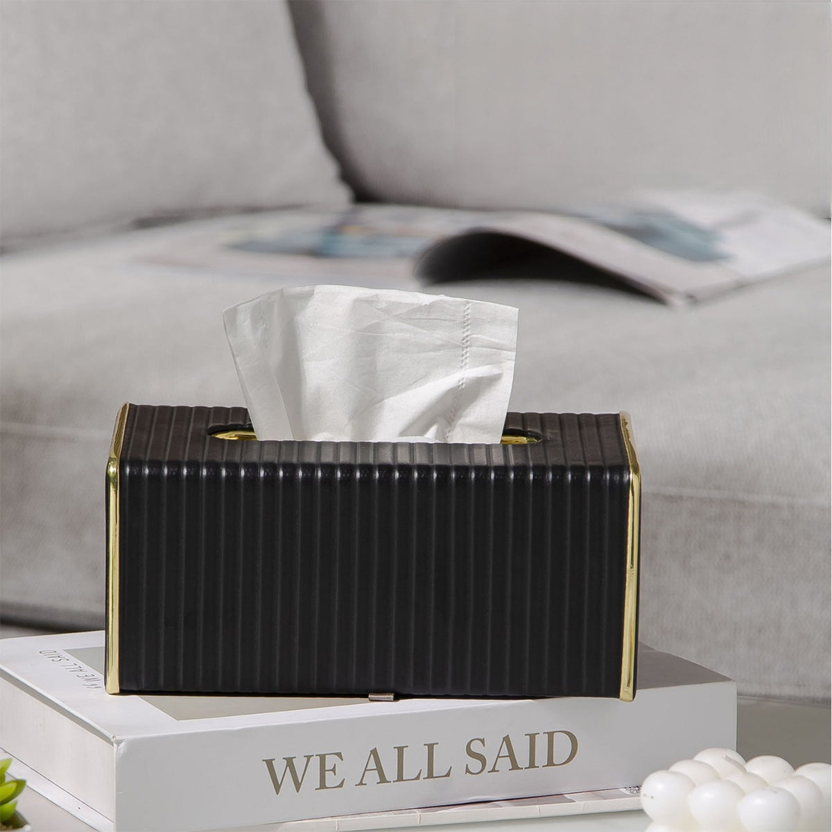 Luxury PU Leather Tissue Box Holder and Cover