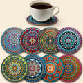 Premium Hexagonal Wooden Coaster Set with Holder