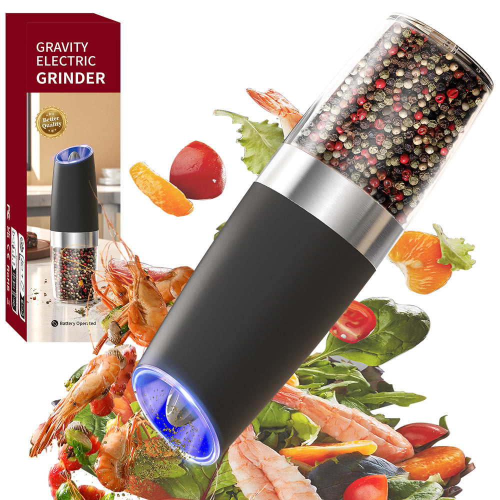Automatic Gravity Salt and Pepper Grinder Set