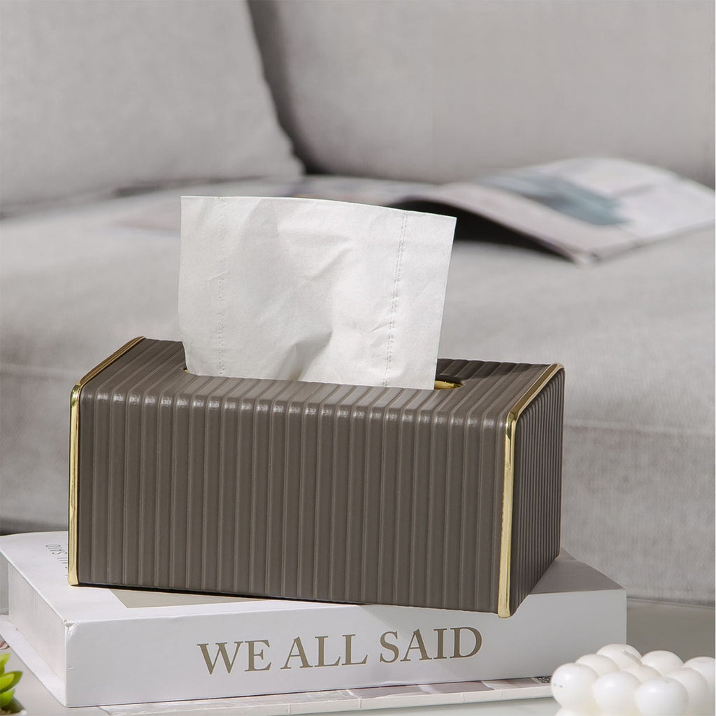Luxury PU Leather Tissue Box Holder and Cover