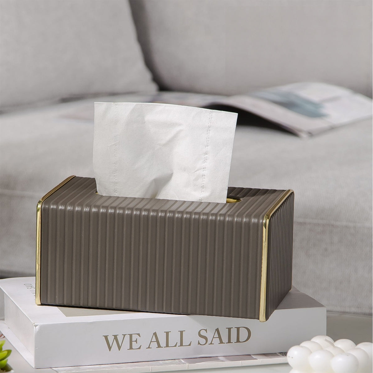 Luxury PU Leather Tissue Box Holder and Cover