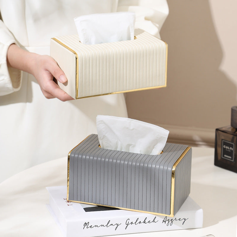 Luxury PU Leather Tissue Box Holder and Cover